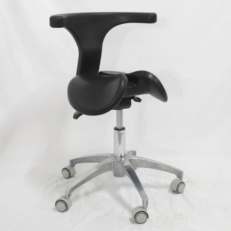 ‌Dental Saddle Stool - Adjustable Orthopedic Chair with Silent Wheels, Ergonomic Salon & Clinic Seat for Spa/Doctor
