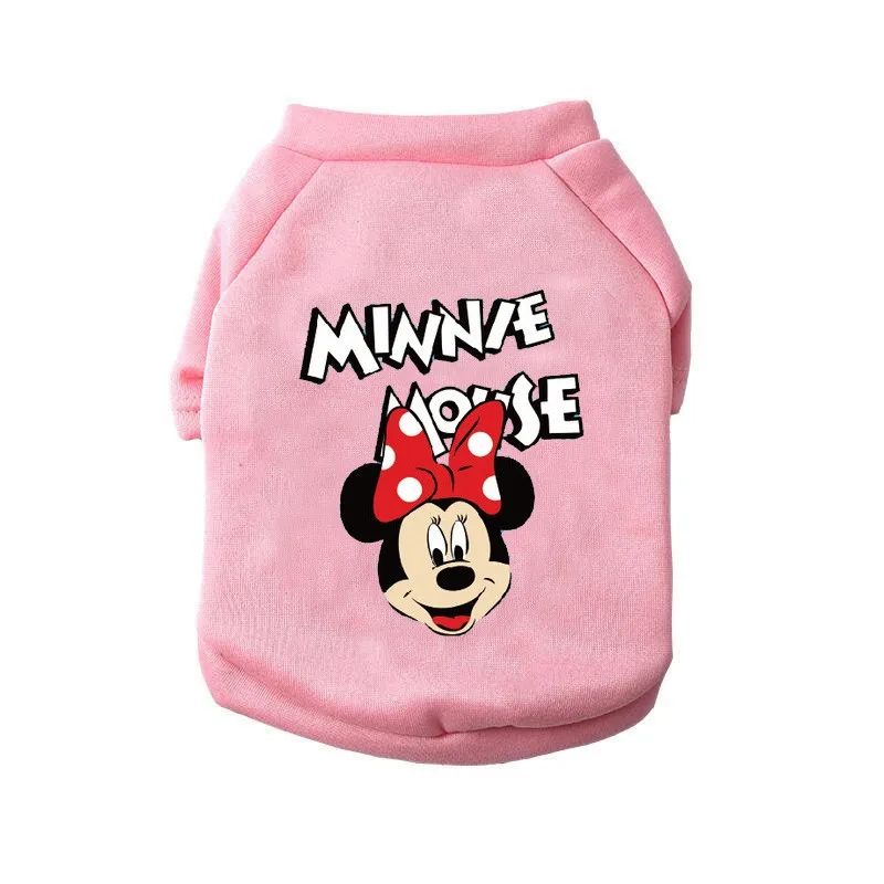 Disney Winter Pet Dog Clothes Cute Mickey Warm Dogs Hoodies French Bulldog For Puppy Ropa Perro Medium Dogs Clothing Yorkshire