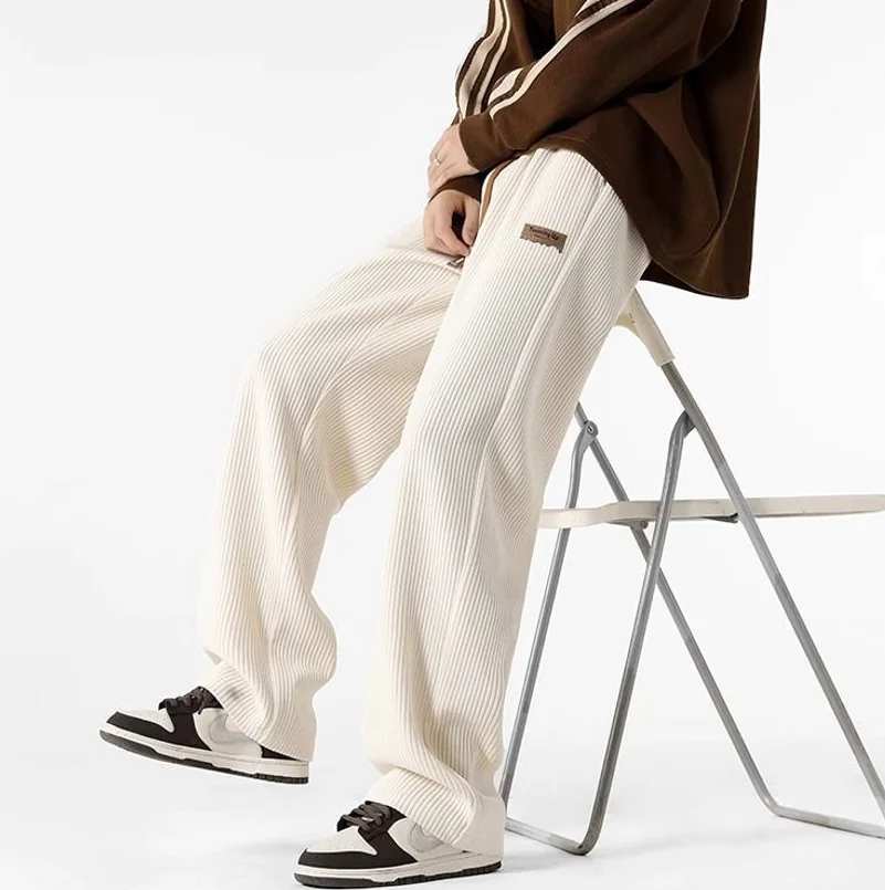 

Мужские вельветовые брюки прямого кроя, тонкие, весенне-осенние, свободные, широкие, повседневные, длинные, модные, молодежные, из полиэфирного волокна