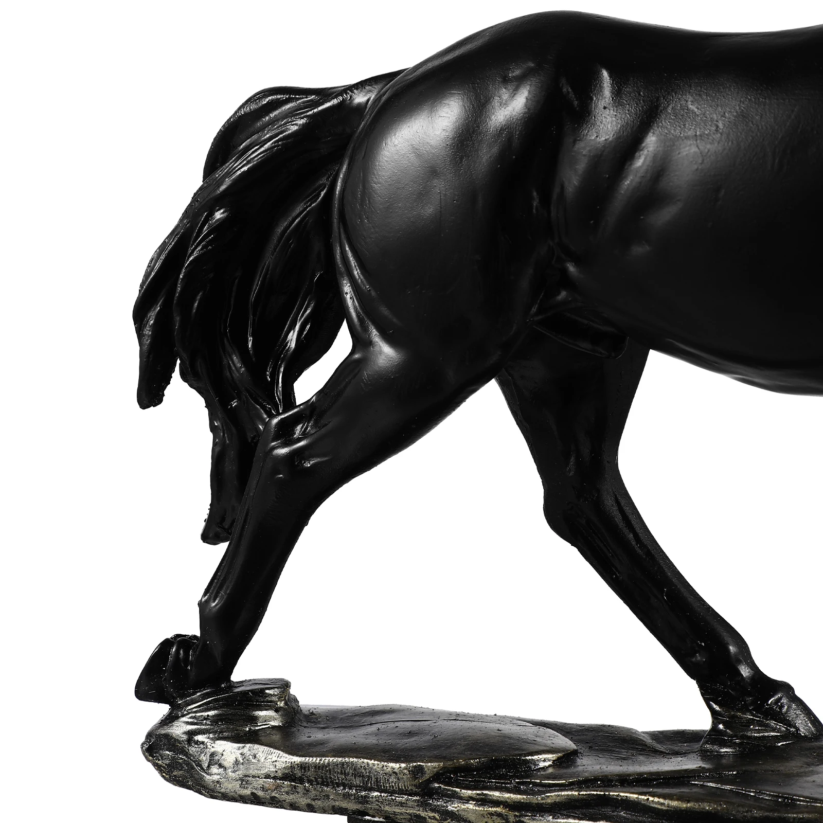 

1pc Resin Horse Statue Feng Shui Ornament Business Gift Desktop Decoration Vivid Animal Sculpture Creative Stable Decorative