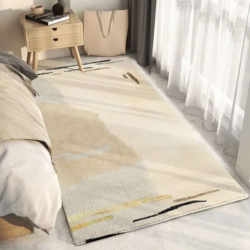 Geometric Strip Bedside Carpet Green Wabi Sabi Living Room Fluffy Soft Carpets Bedroom Bedside Sofa Coffee Table Bay Window Rug