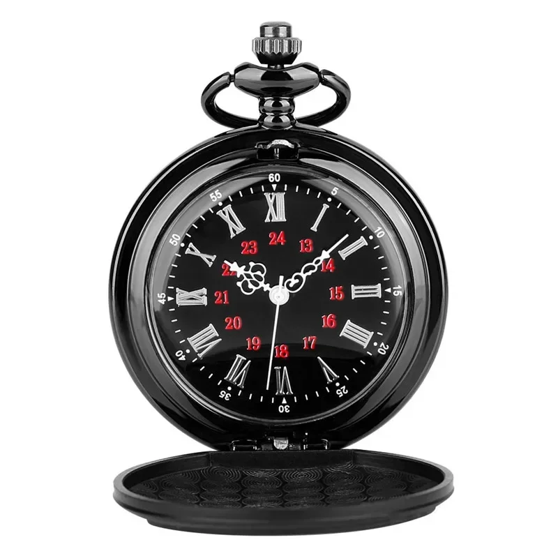 Steampunk United States Eagle Pattern Men Women Quartz Analog Pocket Watch Roman Number Display Necklace Pendant Chain Clock