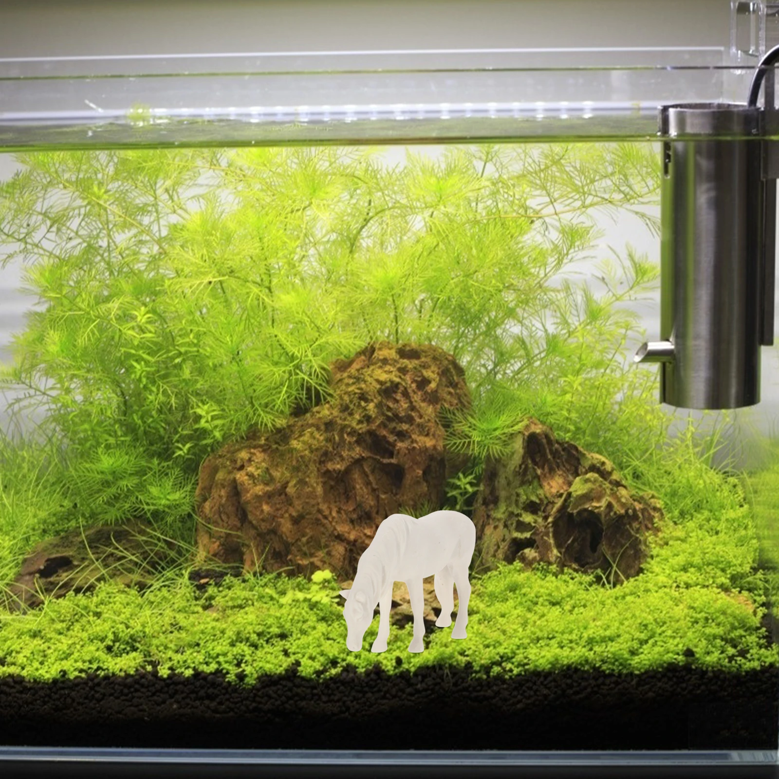 

Mini Simulation Horse Resin nament Durable Decor for Fish Tank Aquarium Reptile Box Small Compact Pet Enjoy Long Use