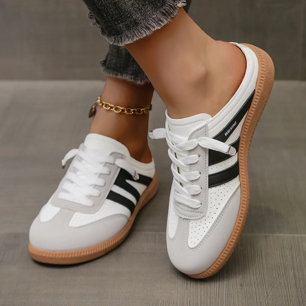 

Women's Lightweight Soft Bottom Backless Slip-On Sandals 2025 New Arrivals Retro Flat Casual Shoes Slip-On Backless Mule Sandals