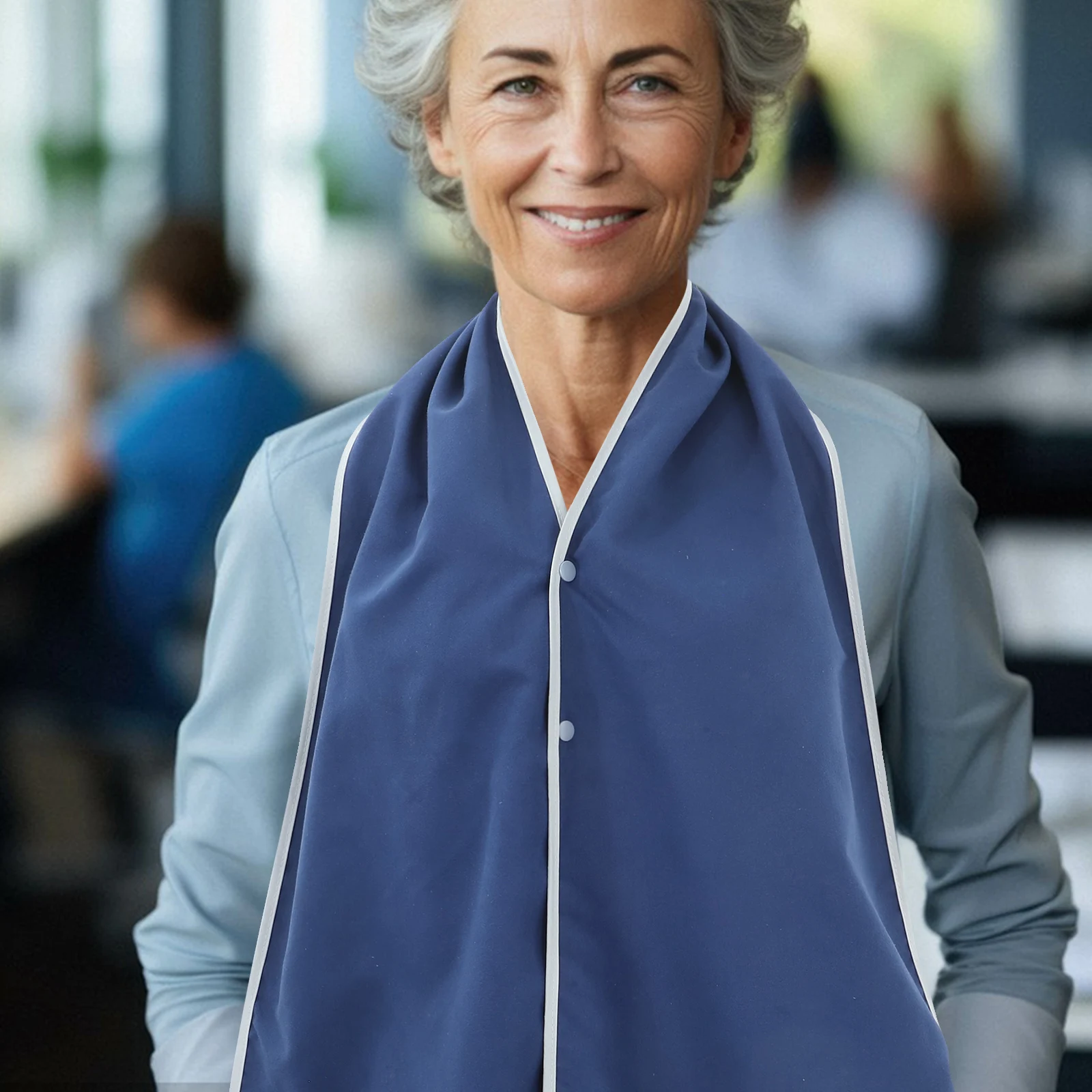 

Eating Bibs for Adults Elderly Protective Scarf Single Layer Soft Absorbent Polyester Mealtime Care Easy Clean Maintain