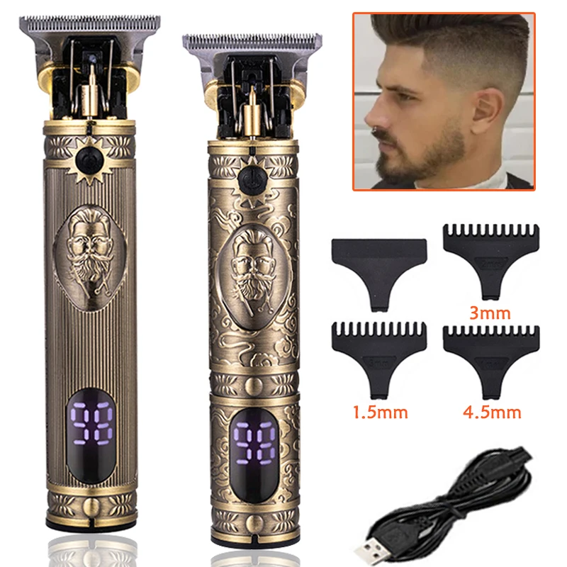 

T9 Cordless Men's Professional Electric Hair Clipper Shaver Hair Trimmer Home Appliances Travel Hair Clipper Shaver Trimmer