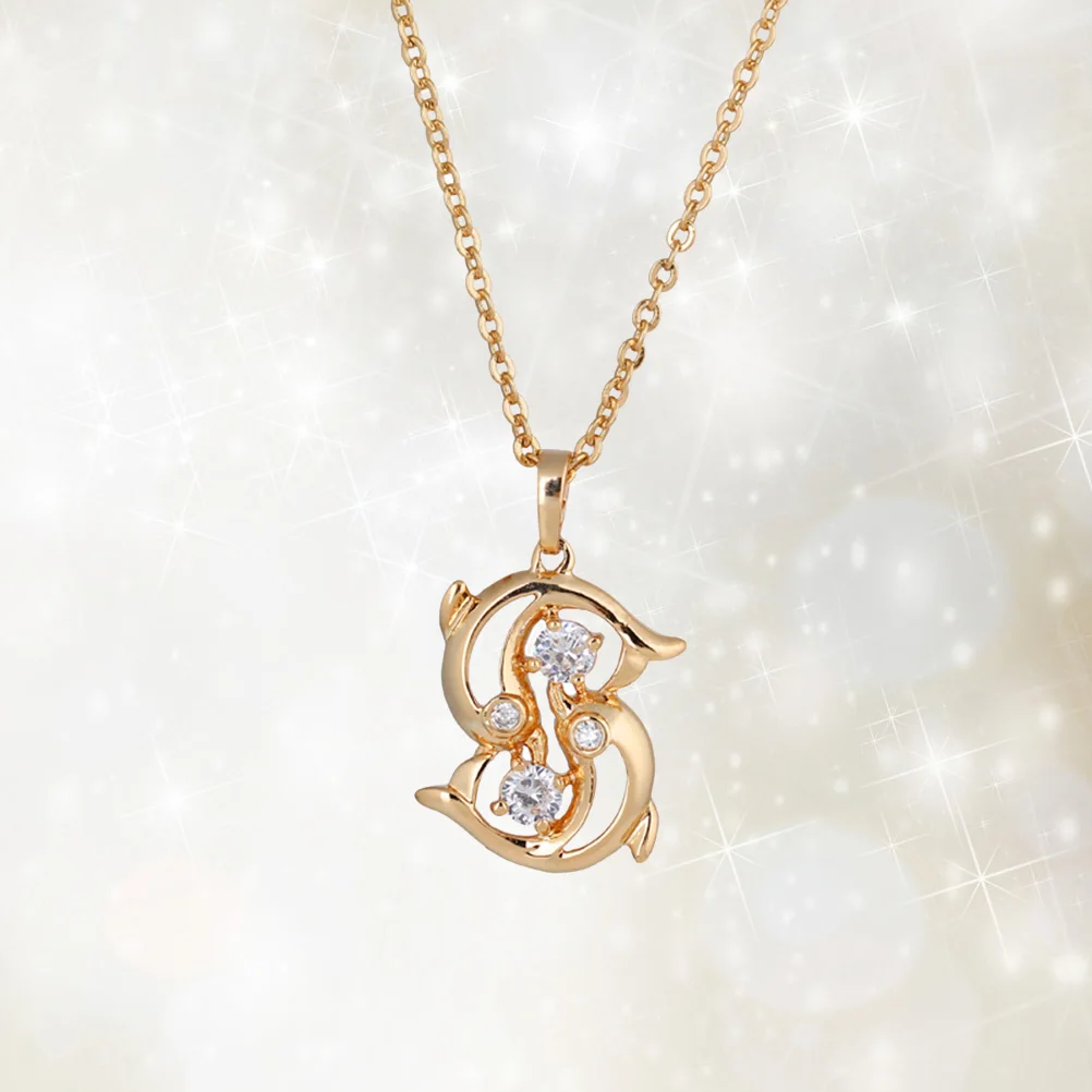 

Micro Inclosed Hollow Out Zircon Necklace Women Creative Dangling Pierced Pendant Design Unique Personalized