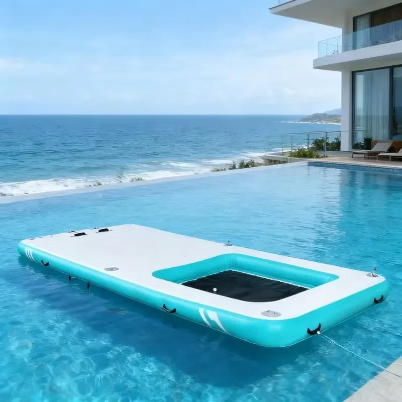 Durable Non-Slip Inflatable Island Platform With Easy Inflation for Picnic Sunbathing Leisure Marine Use Family Outings
