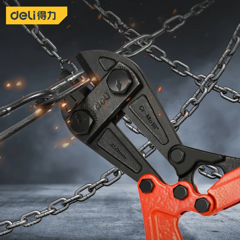 

Deli 1 Pcs 12/14/18 Inch Labor-saving Wire Cutters Cr-mo Material Three-stage Lever Force-saving Design Multifunction Pliers