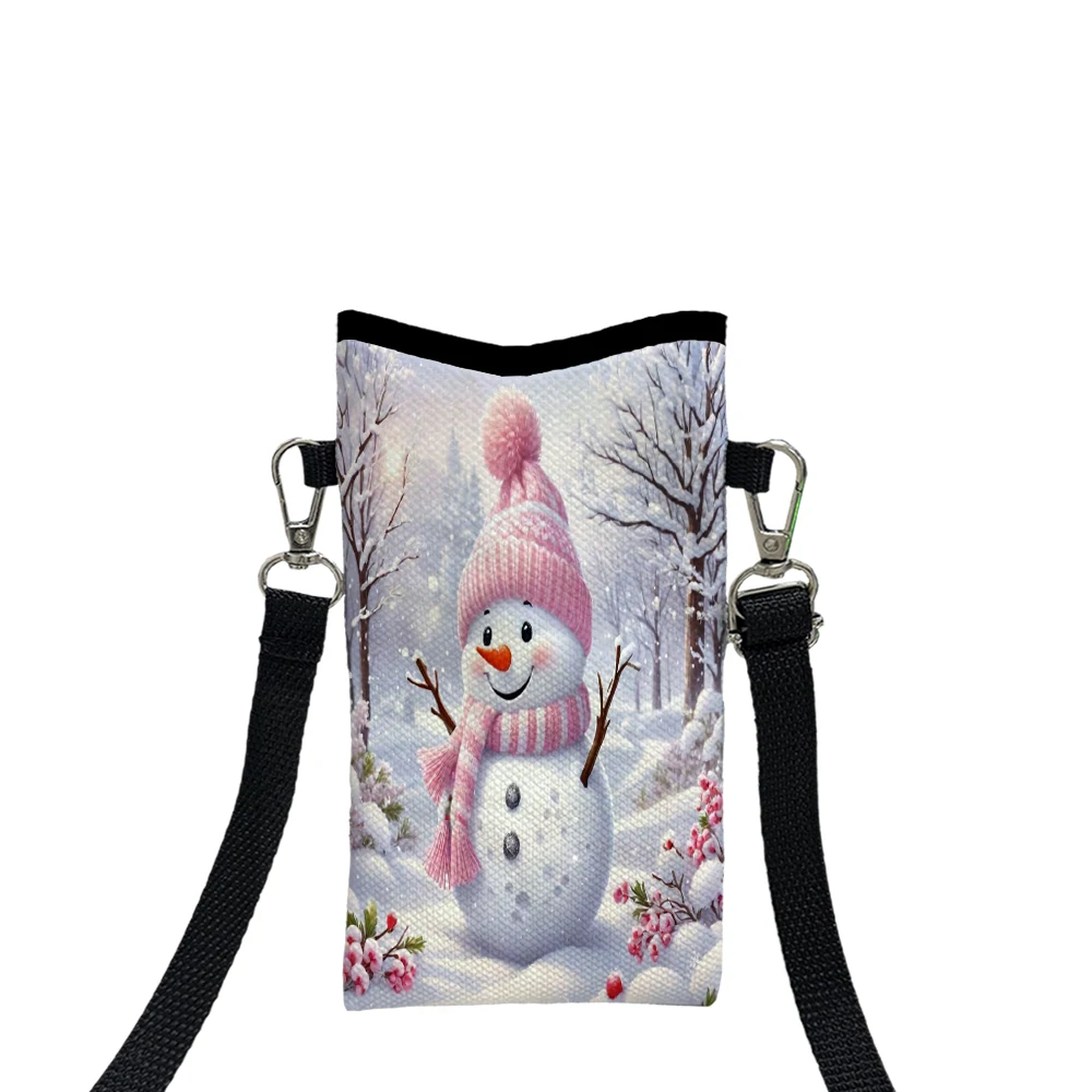 

Cute Snowman CrossbodyPhoneBag AdjustableDetachable StrapDesigned ForWomen CrossbodyBag Convertible ShoulderBag7.16