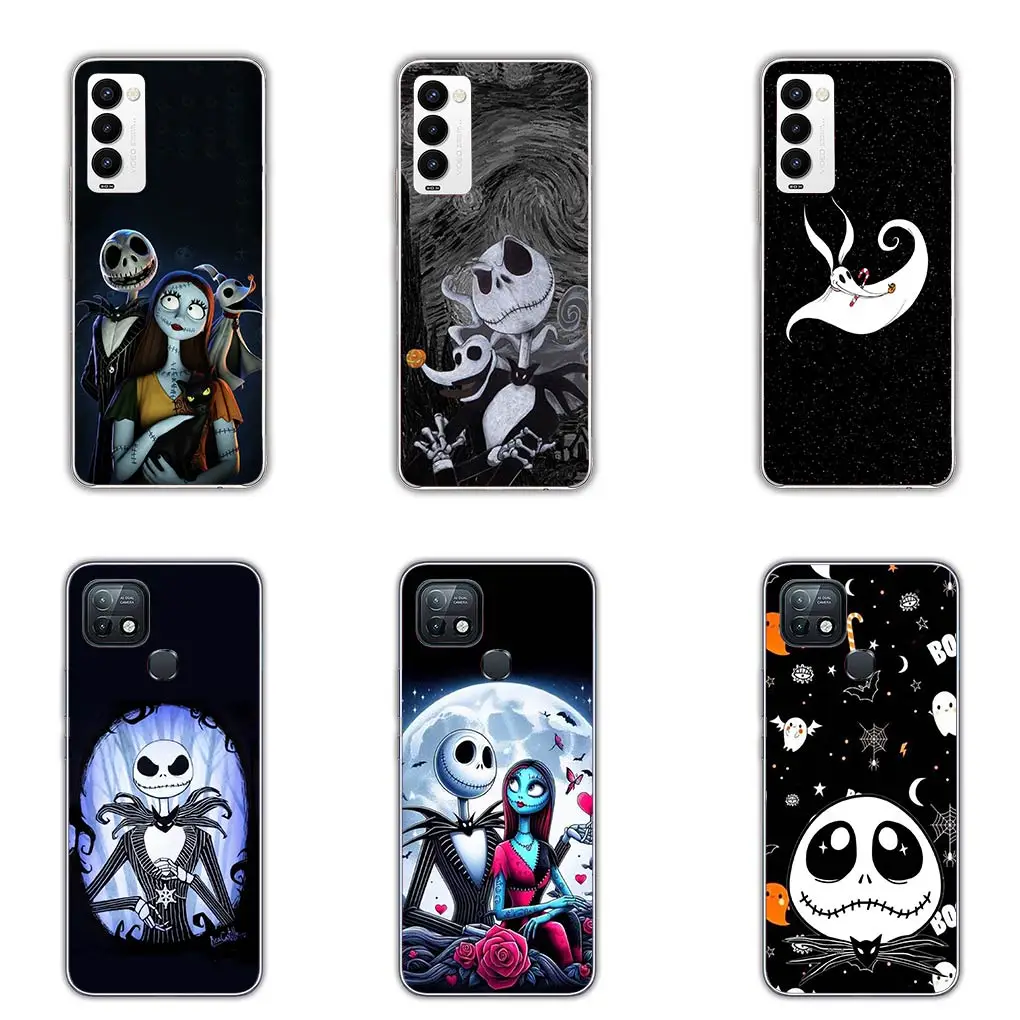 Christmas Jack Skellington Sally H-Halloweens for Motorola Moto G04 G71 G73 G32 G34 G52 G8 G7 G9 G24 Power Plus E14 Phone Case