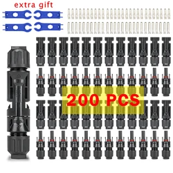 400/200/100/40/20/10 Pcs Photovoltaic Solar Connector 1000V30A Wholesale Panel Connectors Kit for PV/MC Cable 2.5/4/6mm²