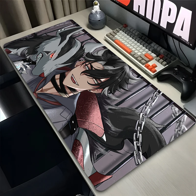 Mouse Pad Laptop Anime Extended Desktop Mat Computer Gamer Mousepad G-genshin Impact Wriothesley Gaming Accessories Keyboard Pad