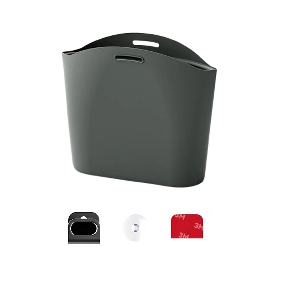 

Portable Silicone Car Trash Can Vehicle Storage Garbage Collection Hanging Waste Bin Dustbin Waterproof Space Saving Organizers