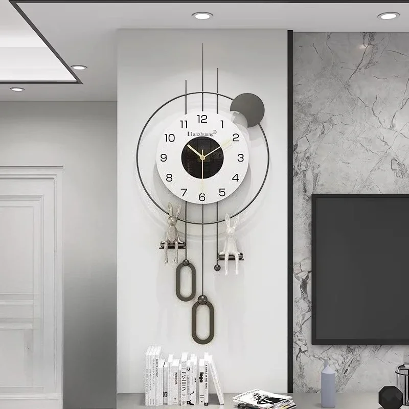 Modern Simple Home Furnishings Creative Wall Clock Aesthetic Design Metal Silent Digital Clock Restaurant Wall Clock Room Decor