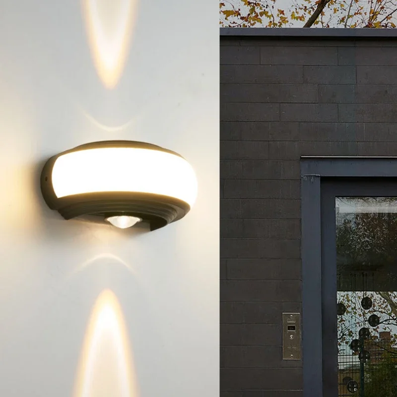 

Half-round wall sconce with Waterproof LED Light, Perfect for Staircase and Balcony Lighting