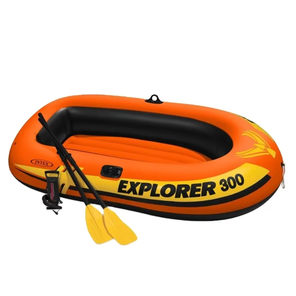 children's-play-boat-explore-300-boat-set-children-water-toy-inflatable-rubber-fishing-drift-kayak-raft-with-oars