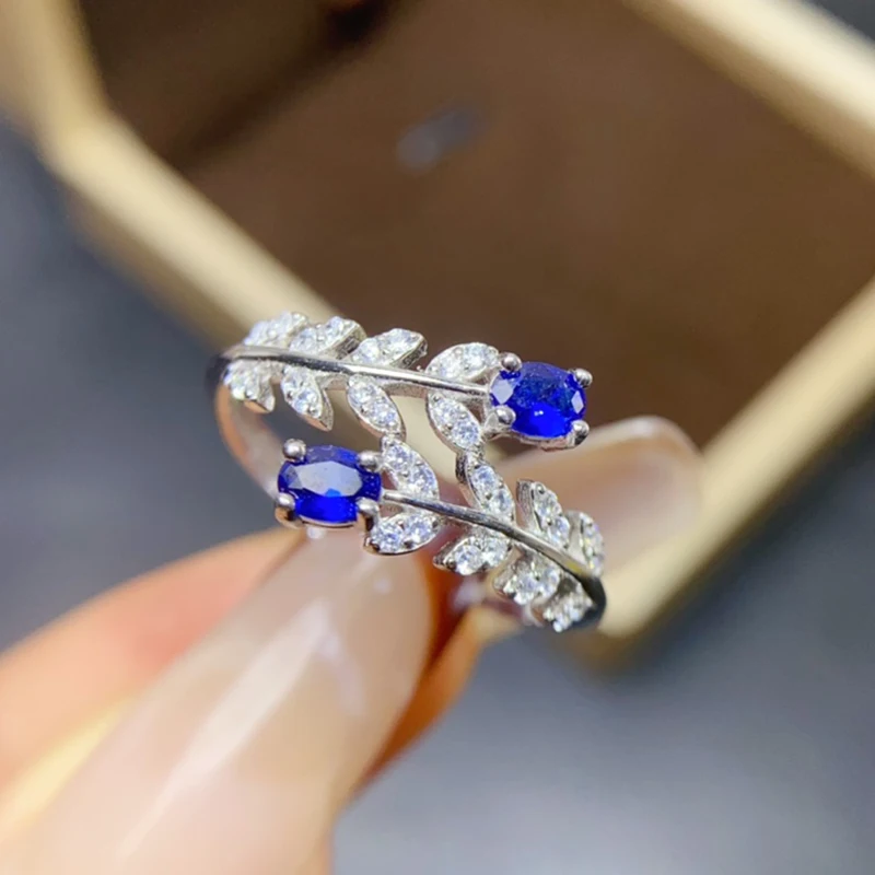 

Natural Sapphire Rings for women silver 925 jewelry luxury gem stones 18k gold plated free shiping items