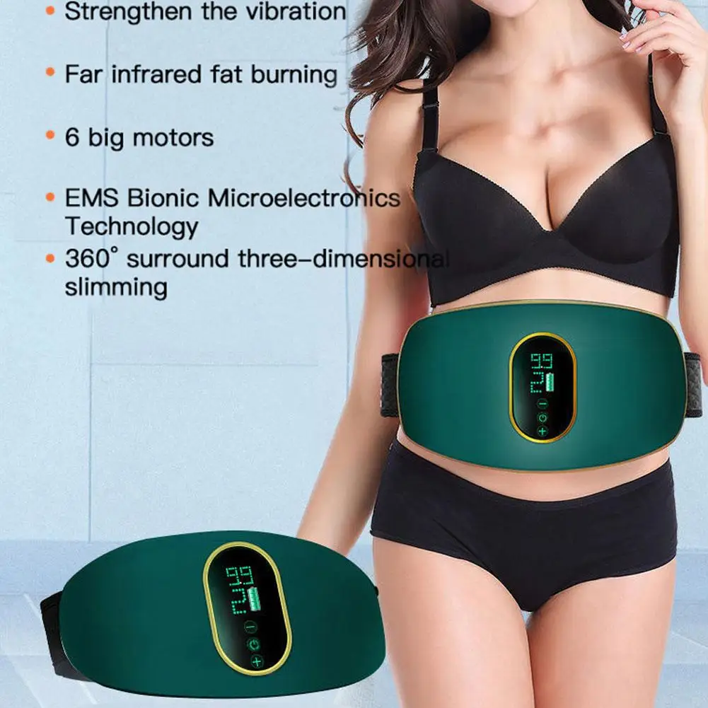 Abdominal Massager Waist Belt Household Abdominal Kneading Instrument Vibration Rechargeable Fitness Slimming Electric Massager