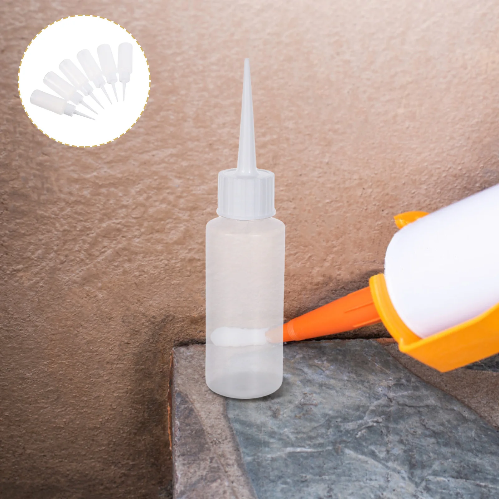 

100pcs Precision Tip Applicator Bottles 50Ml Transparent Plastic Squeeze Dispensing Bottle For Grout Caulk Glue Fine Needle