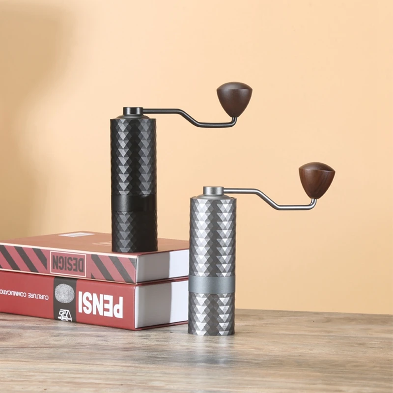 

Обновленная ручная кофемолка с ЧПУ, профессиональная нержавеющая сталь, алмазная регулируемая ручная мельница для кофе в зернах