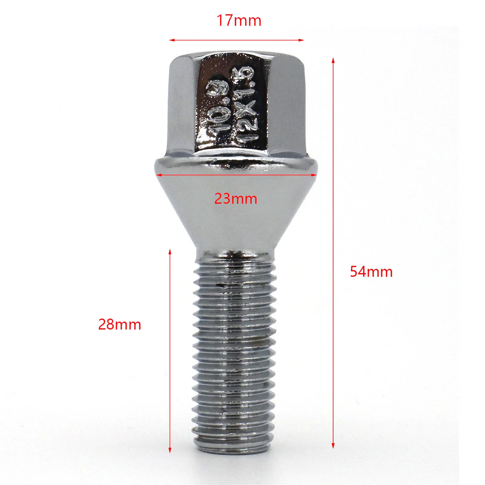 20x Car Accessories M12X1.5 Wheel Nuts Studs Lug Bolts Silver 28mm Parts For BMW 328i 535i M5 VW Golf Jetta Passat Mercedes-Benz