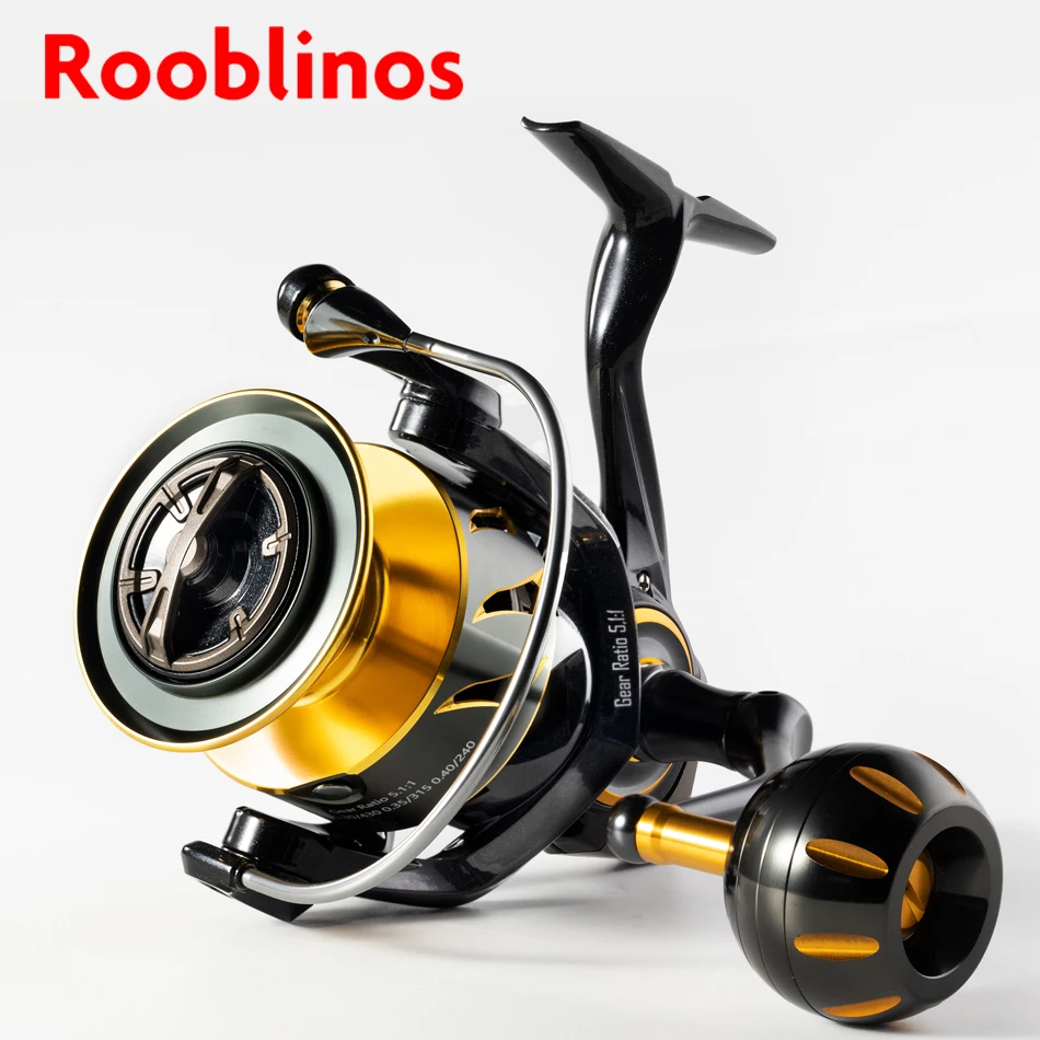 ROOBLINOS SW Spinning Reel Ultralight Carbon Fiber Surf Reel 30kg Max Drag Saltwater Freshwater Fishing Wheel Tackle Reels