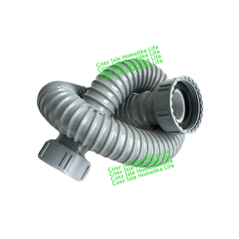 Sink Drain Water Pipe PVC Downcomer Kitchen Vegatable Basin Double Joint Connection Sewage Hose Processor Drain Fitting 45 /60cm