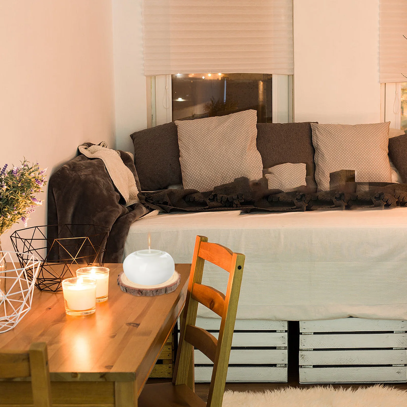 

4Pcs Unfinished Wood Circles Natural Round Wooden Slices DIY Wedding Table Numbers Craft Supplies Wedding Table Numbers Log