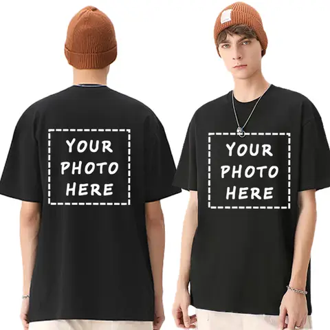 Custom-made men's T-shirts are suitable for team gatherings, gyms, and sports cotton round-neck short-sleeved shirts