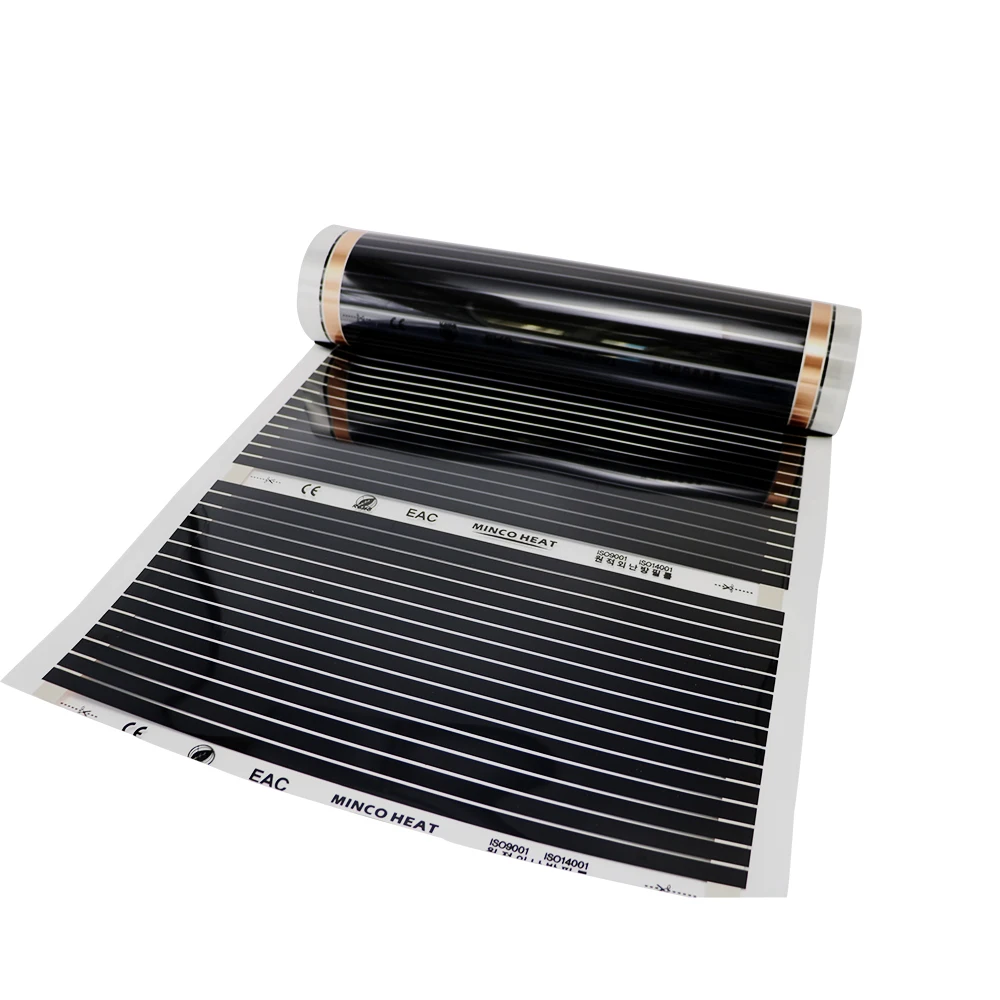 All Sizes 80w/m2 Infrared AC220V Warm Mat 50cm Width Floor Heating Film Energy Saving