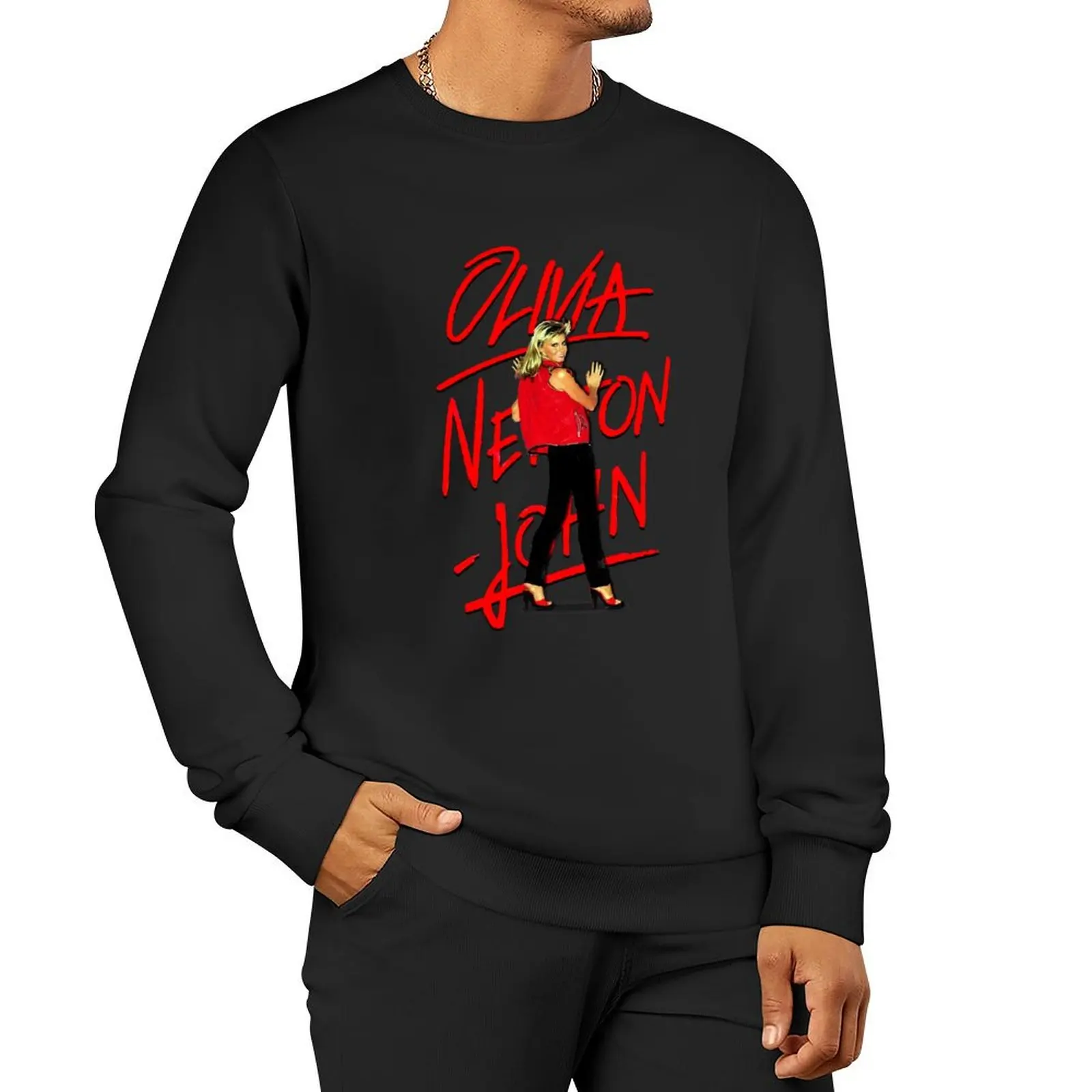 OLIVIA NEWTON-JOHN - Totally Hot Retro Vintage Pullover Hoodie japanese style men's sweatshirts