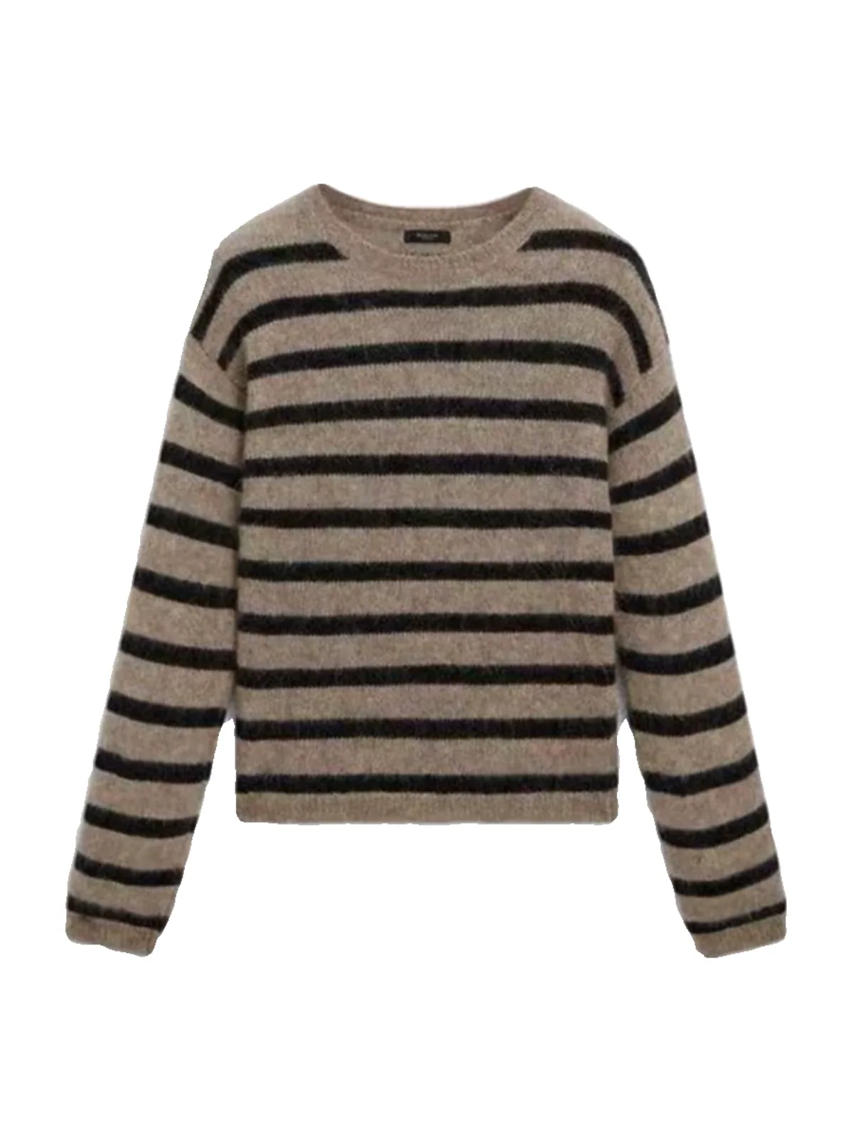 Soft Wool Knitwear Classic Striped Casual Lazy Sle round Ne Long Sve Women's Spring Autumn New Arrival MD Faion