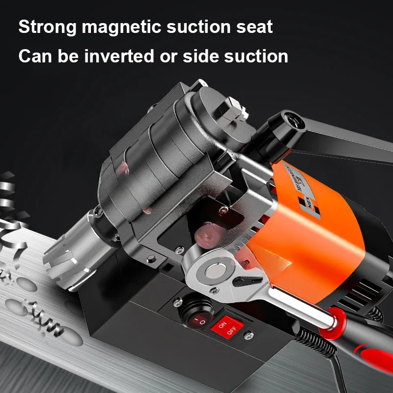 Electric Magnetic Drill Powerful Magnetic  Base Drill 1380W Magnetic Horizontal Bench Drilling Machine Iron Suction