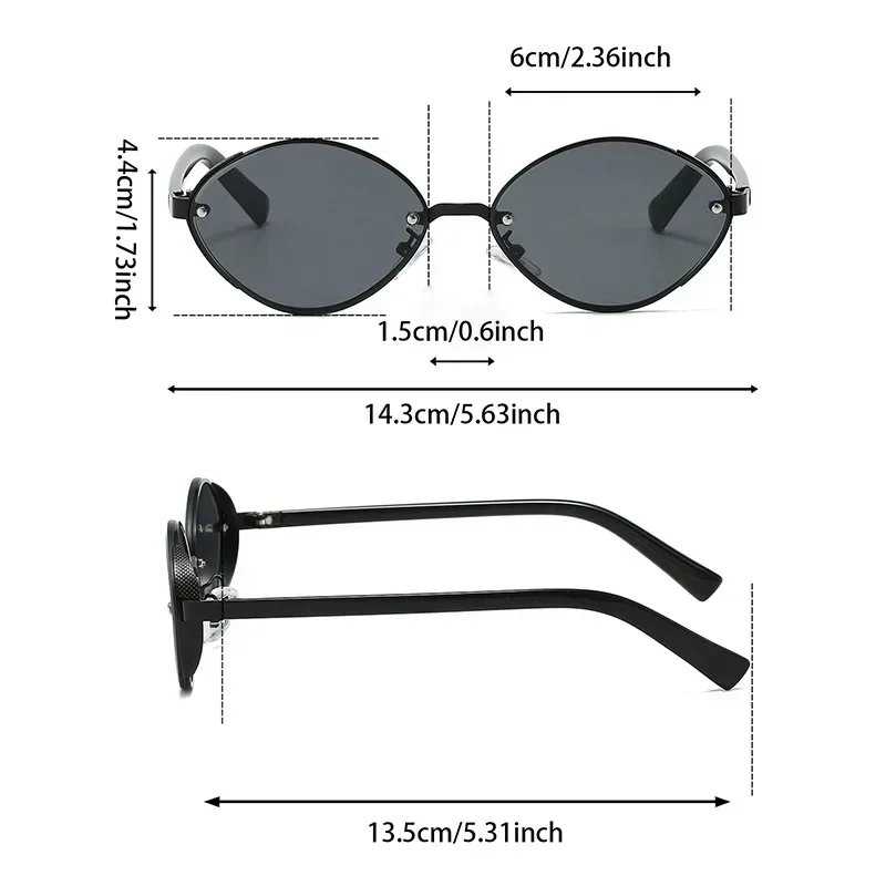 جديد عصري البيضاوي إطار معدني النظارات الشمسية للرجال النساء ريترو نظارات شمسية الذكور الإناث العلامة التجارية مصمم نظارات lrest De Sol Mujer