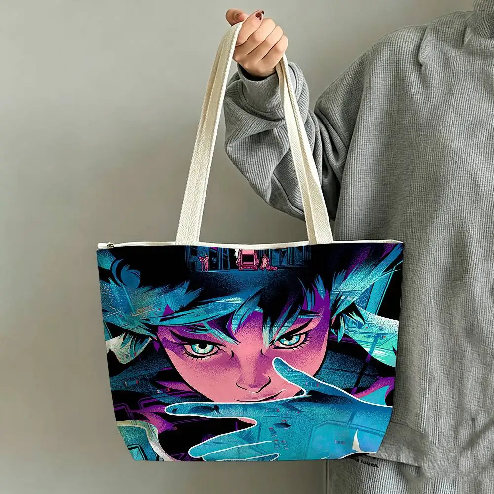 The Gh-ost in the Shell  Printed Canvas Tote Bag Shoulder Bag Commuter Mommy Shopping Bag