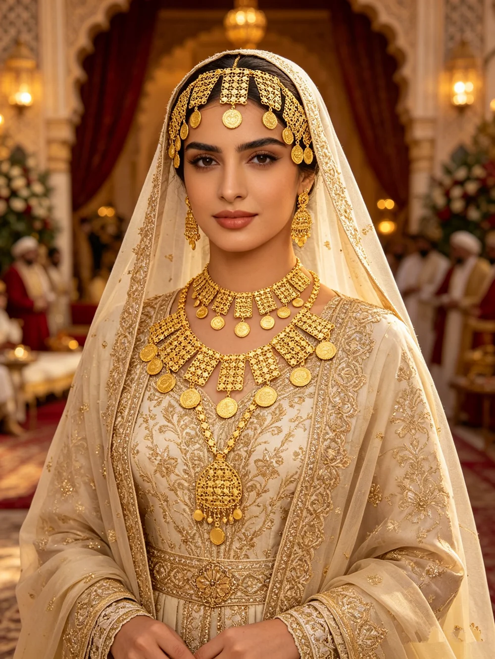 Middle East New Golden Accessory Wedding Jewelry Adjustable Moroccan Wedding Coins Tassel Bracelet Middle East Style