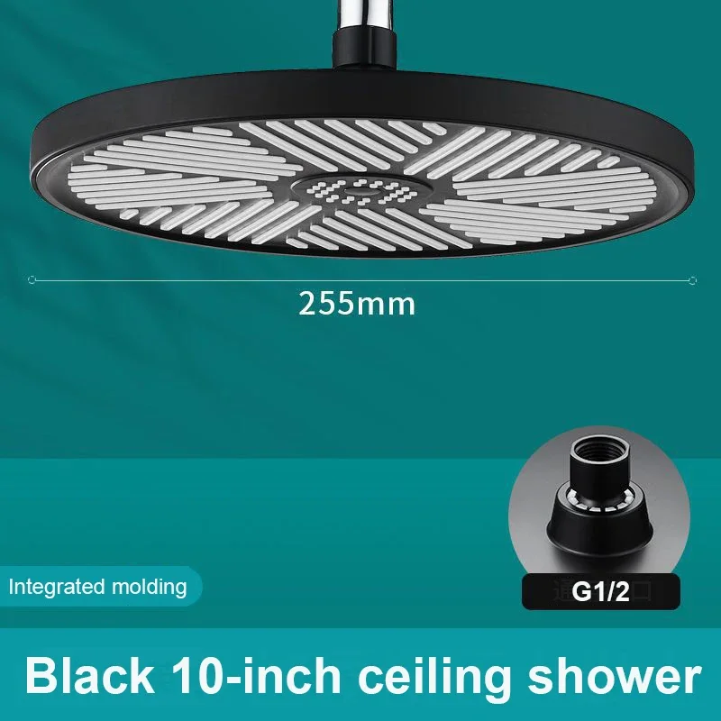 New 10 Inch Big Panel Rainfall Shower Head,High Pressure Shower Head,Water Saving,Top Rain Shower Faucet Bathroom Accessories