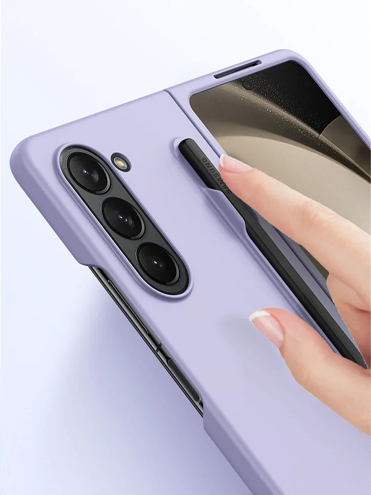 Skin Feel Slim Hülle für Samsung Galaxy Z Fold7 6 5 4 3 mit Stifthalterung, Kunststoff, stoßfest, Schutz, Hartschale – Detail 3