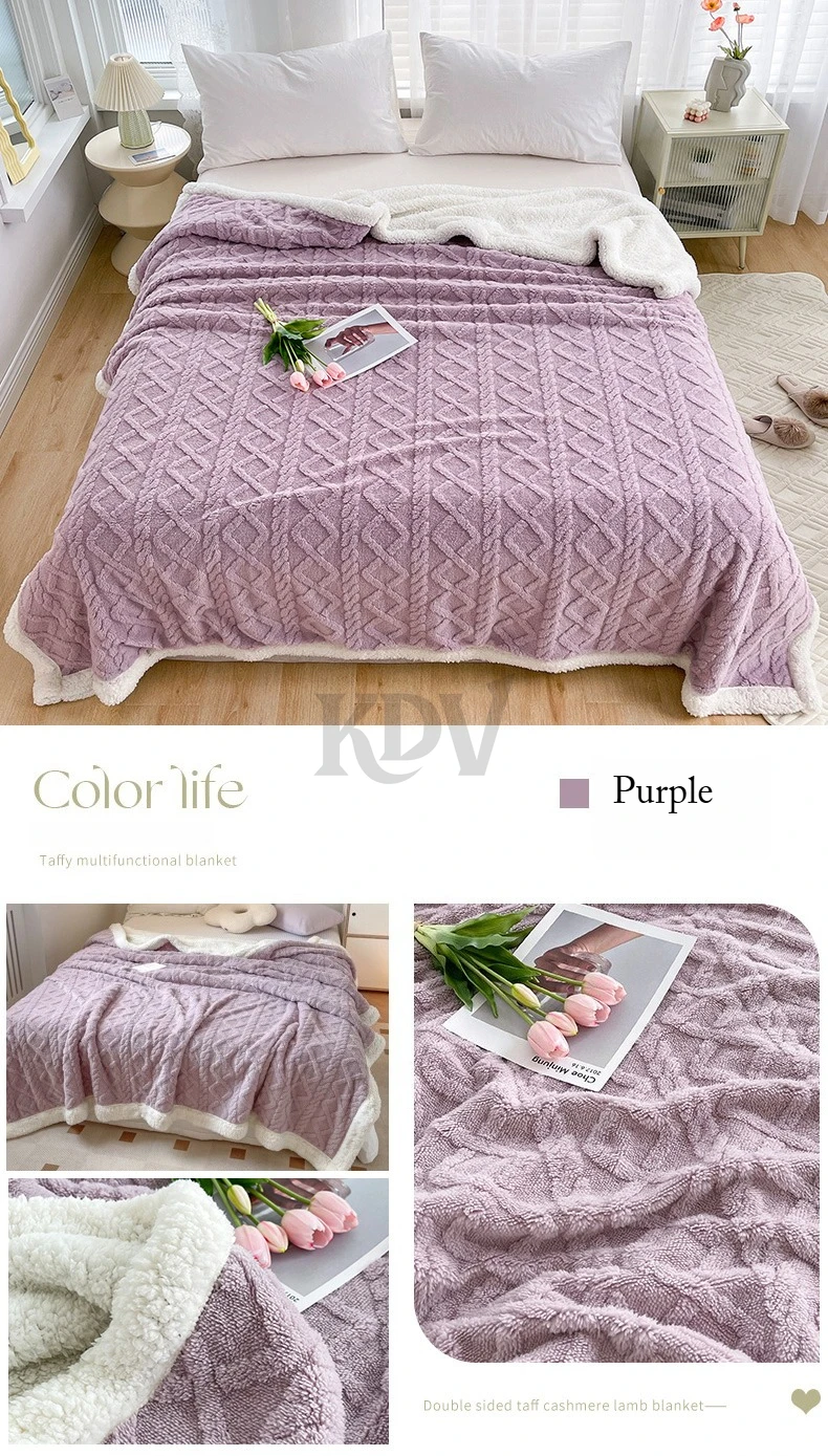 Double Layer Fleece Blanket Autumn Winter Thick Warm Office Nap Throw Blankets for Sofa Bed Single Double Soft Plush Comforter