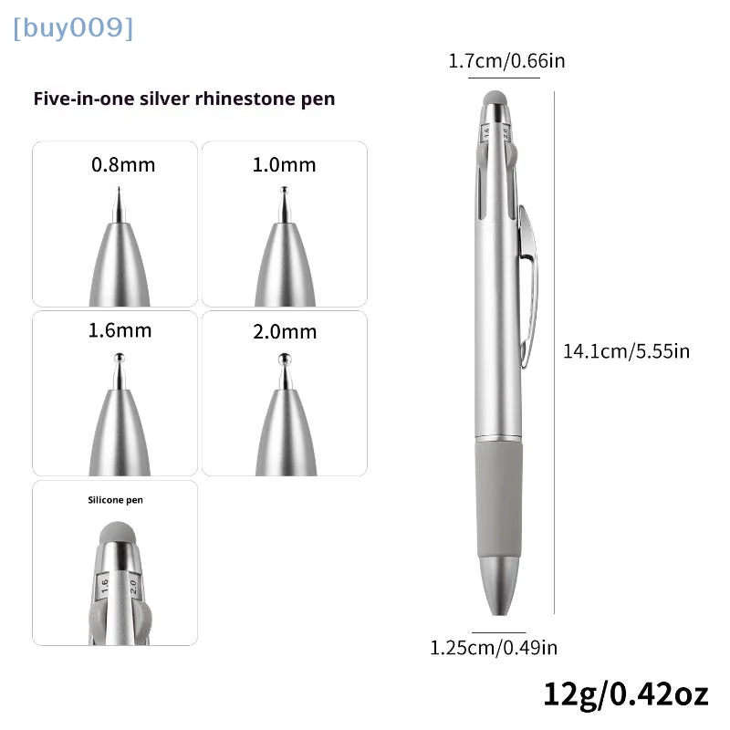【buy009】4in1 네일 도트 펜 네일 아트 도트 도구 볼펜 디자인 네일 아트 팁 도트 페인트 매니큐어 키트