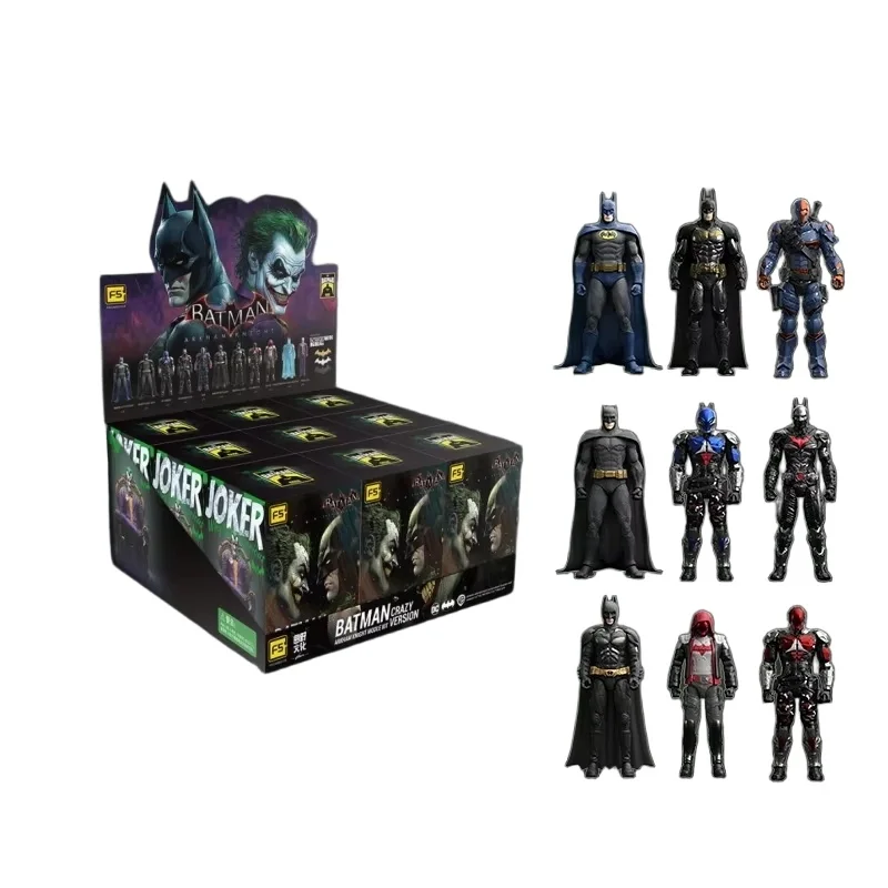 Crazy Edition Arkham Knight Batman Série 2 Boîte Mystère F5 Roundd Culture Figurine d'Action Batman vs Joker à Assembler Cadeau de Collection