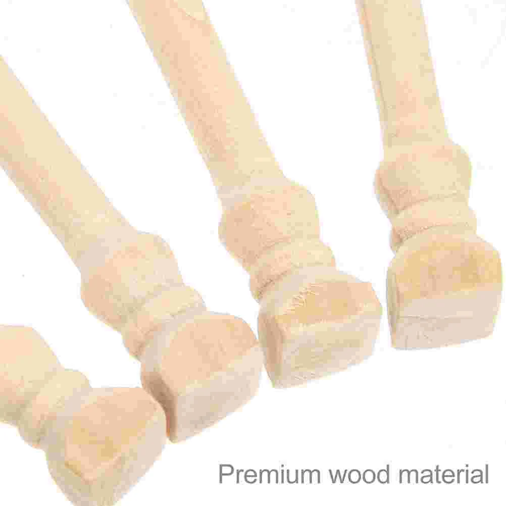 8 Pcs Roman Pillars Decorations Wood for House Mini Accessories Model Wooden Miniature Micro Landscape