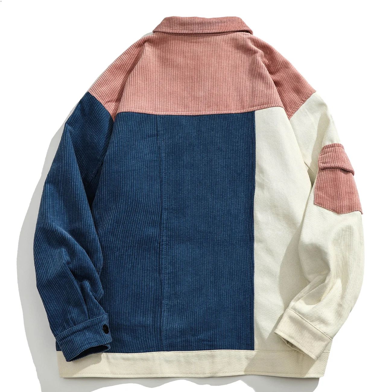 Jacket Corduroy Men Women 2022 Harajuku Winter Coat Patchwork Hip Hop Male Oversize Streetwear Korean Fashion Clothes