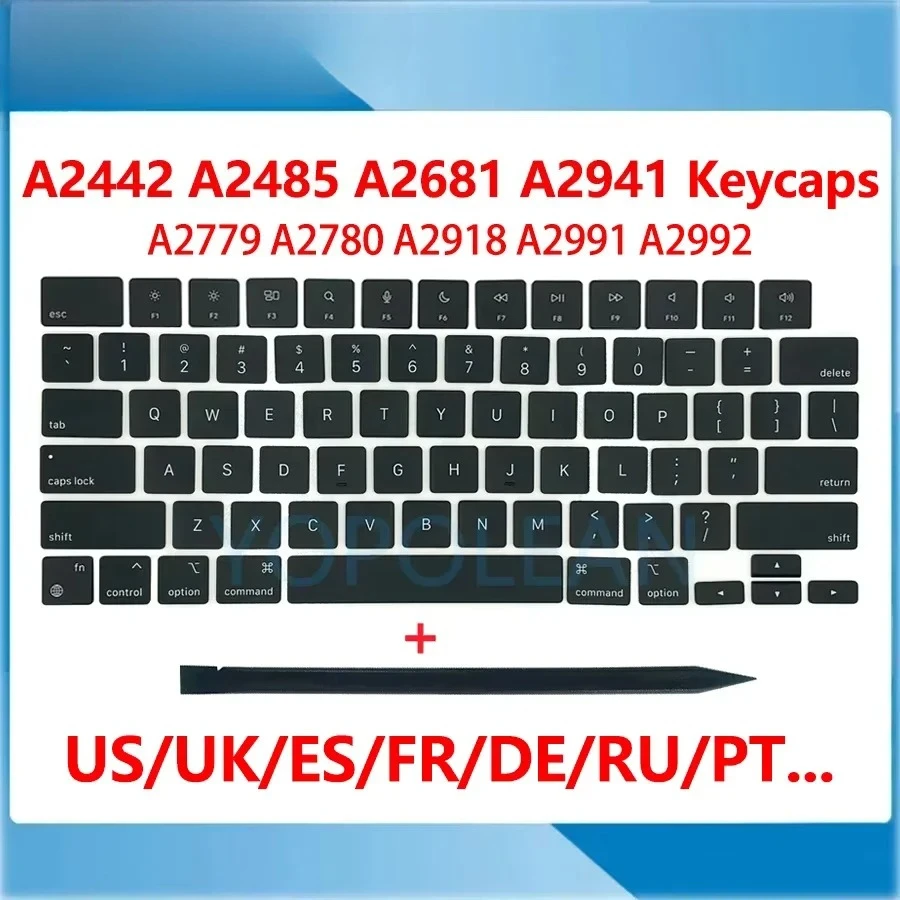 A2442 A2485 A2681 A2941 A2779 A2992 Tastenkappen für Macbook Pro Air 13 14 16 Zoll Tastatur US UK Spanien Französisch Russisch 2021 2023