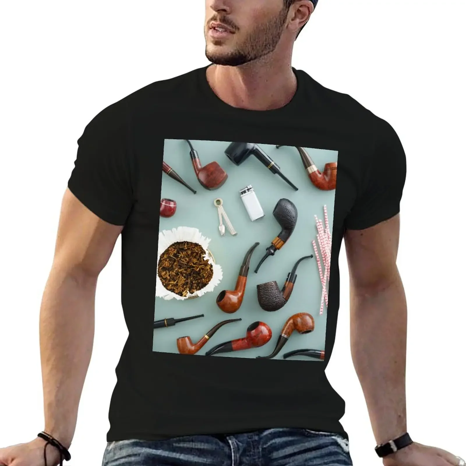 Collection of pipes T-Shirt summer shirt blue archive summer 2025 football t shirt t shirt men