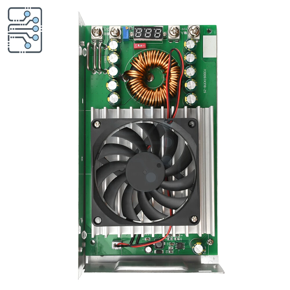 Módulo reductor no aislado de 1500W 50A DC-DC15-90V a 2,5-72V módulo reductor ajustable módulo de fuente de alimentación estabilizada en voltaje