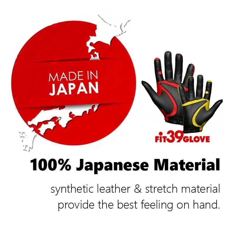 Gants de golf japonais classiques pour hommes et femmes, haute élasticité, sports, résistants à l'usure, respirants, main gauche