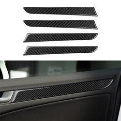 Carbon Fiber Car Door Panel Stickers Car Door Strip Trim For Audi A4 B8 A5 2008 2009 2010 2011 2012 2013 2014 2015 Accessories