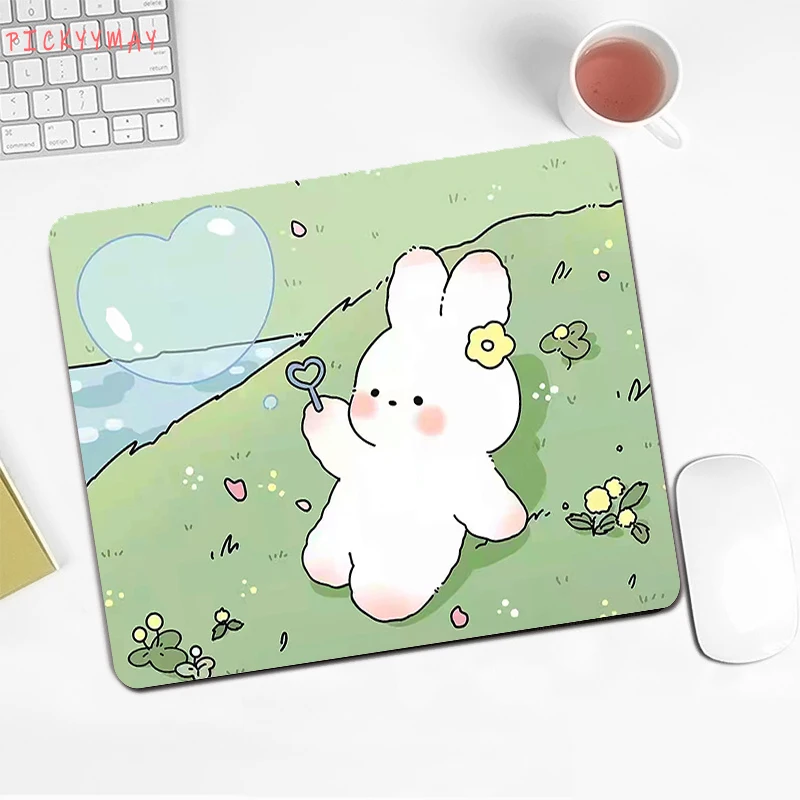 

Small Desk Mat Anime Bunny Mouse Pad Cute Mousepads Gaming Accessories Mause Pad Office Computer Mousepad Kawaii Deskpads 20x25